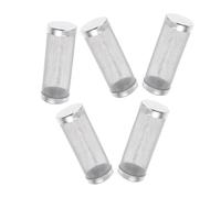 BESTonZON 5pcs Stainless Steel Aquarium Intake Filter Guards Cylinder Mesh Screen with Inner Diameter High-density Fish Tank Filter Inlet Covers for Fry and Shrimp Protection Mesh Intake