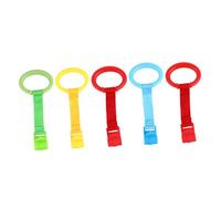 BESTonZON 5pcs Standing Pull Ring Nursery Crib Rings Boy Girl Bed Hand Pull Learning Standing Tool for Crib Toy Style