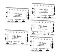 BESTonZON 5pcs String Chord Ruler Guitar Action Ruler Action Gauge System Guitar Supplies Acoustic Guitar Stickers Body Guitar Setup Gauge Guitar Tools Guitar Action Gauge White Plastic