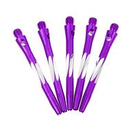 BESTonZON 5pcs Threaded Aluminium Alloy Dart Shafts with Knurled Grip for Professional Control and Reduced Bounce Outs Purple Rod Stems Replacement Accessories