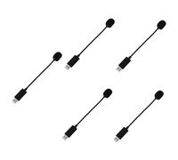 BESTonZON 5pcs USB Talkback Microphone Wired Mini Mic Earphone Table Mic Headset Microphone Laptop Microphone Desktop Microphone Condenser Microphones USB Mic Desk Mic Black Plug: USB Metal
