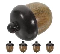 BESTonZON 5pcs Wooden Openable Acorn Charm Locket Pendant Nut Box Charms for Christmas Jewelry Hanging Decor DIY Crafting Fall Theme