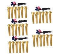 BESTonZON 5sets Guitar String Pin Bridge Picks and Puller Accessories for Acoustic and Electric Guitars Easy to Install Smooth Finish for Safe Use
