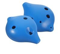 BESTonZON 6 Hole Ocarina Music Instrument Set for Boys and Girls and Beginners 2pcs Blue (flat Long Mouth) Portable Musical Toys for Children