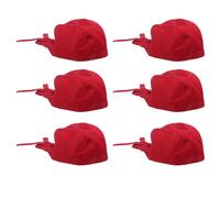 BESTonZON 6 Pack Unisex Chef Hats Adjustable Cooking Hats Chefs Bandana Skull Cap for Kitchen Cooking Service and Other Work, Dark Red