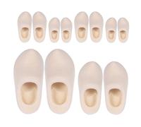 BESTonZON 6 Pairs Miniature Dutch Wooden Shoes Unfinished Blank Wood Clogs for Dollhouse Accessories DIY Craft Painting Cultural Decor and Educational Mini Components