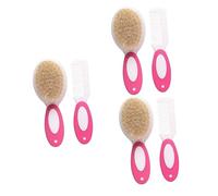 BESTonZON 6 Pcs 1 Infant Comb Baby Hair Brush Newborn Hairbrush Soft Rounded Ends Head Massager Baby Care Brush Set