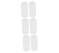 BESTonZON 6 Pcs Best Guitar Slide Clear Guitar Slide Black Slides Slide Guitar for Beginners Slide Guitar Blues Bottleneck Guitar Electric Slide Guitar Pretty Bottleneck Banjo Thumb White