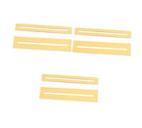 BESTonZON 6 Pcs Fretboard Fret Protector Guitar Fingerboard Guards Fretboard Memorization Deck Bass Guitar Fretboard Fret Dressing Fingerboard Guards for Bass Plate Guard Luthier Tool Golden
