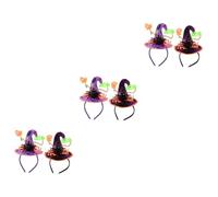 BESTonZON 6 Pcs Halloween Spider Witch Hat Headbands Party Favor Hair Accessories for Women and Lifelike Design for Masquerade Birthday Costume Celebration