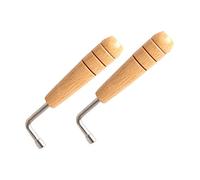 BESTonZON 6 Pcs Lyre Wrench Harpsichord Tuning Pin Lyre Harp Small Wrench Zithers Tuning Pin The Harp and Wreath Professional Lyre Harp Tone Tuning Tool Tune Wrench Wood Silver