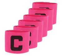 BESTonZON 6 Piece Set Captain's Armband Adjustable Football Captain's Bracelets for Kids and Adults, Elastic Player's Bandages in Pink, Ideal for Sports
