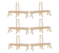 BESTonZON 6 Sets DIY Cable Stayed Bridge Assembly Stem Science Experiment Kit for Elementary Students Wooden Architecture Model for Hands Engineering and Creative Learning Family Activity