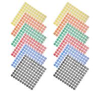 BESTonZON 60 Sheets Color-Coded Numbered Stickers Self-Adhesive Round Labels with White Font for Notebook Classification File Sorting Science Project Organization Bulk Pack