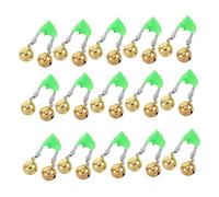BESTonZON 60pcs Plastic Fishing Rod Clip Bells with Loud Dual Alert Sound Lightweight Bite Alarm Clips for Carp and Ice Fishing