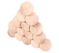 BESTonZON 60pcs Small Wood Blocks Blank Wood Blocks Wooden 6 Sided Cubes with Rounded Corners Smooth Surface Sustainable Khaki Colour for Gaming and Educational Games DIY Crafts