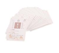 BESTonZON 64pcs I Ching Divination Card Complete Hexagram Deck for Beginners Chinese Style Cards for Fortune Telling Meditation and Personal Growth