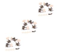 BESTonZON 6pairs Ukulele Tuning Pegs Machine Heads for Classical Guitar Ukulele Strings for Music Practice and Performance