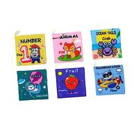 BESTonZON 6pcs Animal Cloth Books Early Education Recognition Plaything for Sensory Development Interactive Learning and Parent Bonding