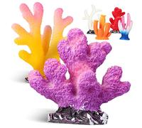 BESTonZON 6pcs Artificial Aquarium Coral Ornaments Fish Tank Decorations Realistic Reef Landscape for Fish and Shrimp Hideout Safe Aquarium Plants Accessories