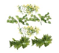 BESTonZON 6pcs Artificial Reptile Plants for Terrarium Vines Realistic Texture Fake Greenery for Leopard Gecko Climbing Versatile Habitat Decoration for Reptile Tanks and Indoor Use
