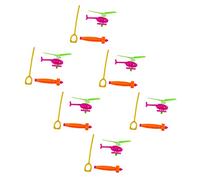 BESTonZON 6pcs Assorted Color Flying Helicopter for Smooth Surface Plane to Hand Eye Coordination and Cognitive Skills Outdoor Fun for Beach Park and Grasslands Random Color