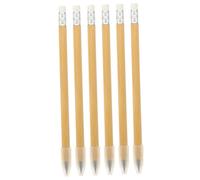 BESTonZON 6pcs Bamboo Wood Inkless Pencils Eraser, Creative Everlasting Non-Sharpening Student Sketch Pencils for School, Home, and Office Drawing Writing