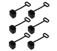 BESTonZON 6pcs Black Silicone Kazoo Protective Covers Kazoo Dust Fan Covers for Household Musical Instruments