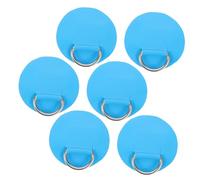 BESTonZON 6pcs Blue Paddleboard D Rings with Buckles Weatherproof PVC Patches for Kayak and Inflatable Boat Tie Down Strong Load Support Paddle Board Accessories for Surfboards and Water