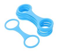 BESTonZON 6pcs Blue Silicone Snorkel Clip Replacement for Mask Strap, Scuba Diving Snorkel Holder with Figure-8 Lock, Snorkeling Gear Accessory for Water Sports