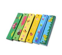 BESTonZON 6pcs Boy Girl Harmonica Portable Musical Instrument for Beginners Cartoon Design Butterfly Lion Ladybug Fish Snail Car for Boy Girl Music Education