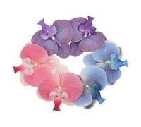 BESTonZON 6PCS Butterfly Orchid Flower Shoe Clips Detachable Decorative Shoe Buckles for Women High Heels Sandals Blue Dark Purple Deep Pink Wedding and Beach Vacation Accessories