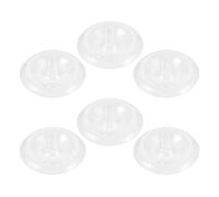 BESTonZON 6pcs Clear Hydroponic Floating Flower Holders Transparent Plastic Vase Inserts for Water Gardens and Tabletop Centerpieces Modern Zen Flower Vase Alternative for Floral