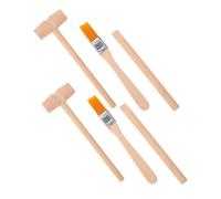 BESTonZON 6pcs Dinosaur Digging Kit for Archaeology Tools with Wood Hammers Brush and Stem Educational Excavation for Boys and Learning Gemstone Discovery