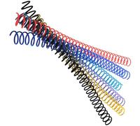 BESTonZON 6Pcs DIY Notebook Ring Binder Circles Multi-Color Spiral Binding Coils for Scrapbook, Loose Leaf Organizer, File Binder Accessories in Yellow, Black, Blue, Green, Pink, Purple