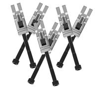 BESTonZON 6pcs Double Locking Systyem Locked Saddles for Guitar Tremolo Bridge Metal Finish Silver Guitar Parts