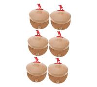 BESTonZON 6pcs Finger Castanets Wood Musical Instruments for Boys and Girls Adults Small Percussion Instrument Diy Design