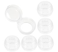 BESTonZON 6pcs Gas Stove Knob Covers Child Safety Button Protectors for Household Appliances, Plastic Material, Fits Circular Buttons, Simple Design for Kitchen and Washing Machine Safety