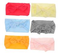 BESTonZON 6pcs Girl Bow Headbands Elastic Boy Girl Hair Accessories Comfortable Cute for Newborns for Outfit Occasion