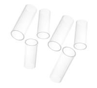 BESTonZON 6pcs Glass Guitar Slide Ring Clear Finger Slides for Acoustic Electric Guitars Lightweight Wear Resistant Finger Slider for Blues Jazz Country Performance