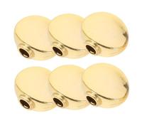 BESTonZON 6pcs Golden Guitar Tuning Peg Buttons Made of Sturdy Zinc Alloy Featuring Straightforward Installation and Classic Oval Concave round Shape Suitable for Acoustic and Electric