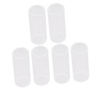BESTonZON 6pcs Guitar Slide Glass Bottleneck for Acoustic Guitar for Blues and Slide Playing