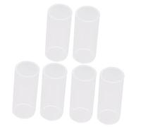 BESTonZON 6pcs Guitar Slide Glass Bottleneck Guitar Slide for Acoustic Finger Slider