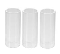 BESTonZON 6pcs Guitar Slide Medium Bottleneck Glass and Stainless Steel Slide for Guitar Bass for Blues and Playing