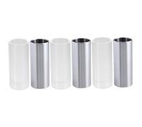 BESTonZON 6pcs Guitar Slide Medium Bottleneck Glass Stainless Steel for Guitar Lovers