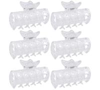 BESTonZON 6pcs Heated Hair Roller Clips Pps Material Easy to Hold Light Weight Hot Curler Claw Clips Practical Curl Keeper Jaw Clamps for Men and Women Hair Styling Tool