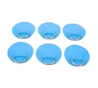 BESTonZON 6pcs Heavy Duty Blue D-ring Patches with Stainless Steel Buckles for Inflatable Paddle Boards and Kayaks PVC Bungee Connectors for Surfing Canoeing and Outdoor Water Adventures