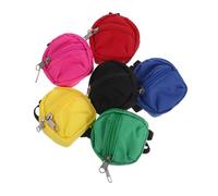 BESTonZON 6pcs Mini Doll Backpacks with Functional Zipper for Pretend Play Realistic School Bag Models for Doll Dressup and Interactive Role-playing Fun