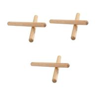 BESTonZON 6pcs Mini Wooden Rhythm Sticks Drumsticks for Percussion Wood Tip Design for Drum and Accessories