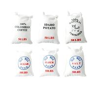 BESTonZON 6pcs Miniature Dollhouse Kitchen Food Set Tiny Baking Flour Sugar Salt Bags Accessories Lightweight for Mini House Decor and Photography Props